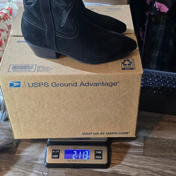 Universal Thread Black Suede Embroidered Western Cowboy Boots Women's Size 6 - Picture 12 of 12